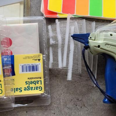 Labels and Pricing Gun with Tags