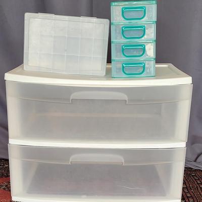2 Drawer Storage, 4 Drawer Mini Storage, and Organizer