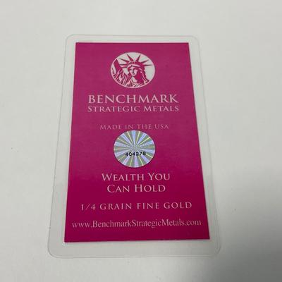 -289- CURRENCY | Benchmark Strategic Metal .999 Fine Gold Piece