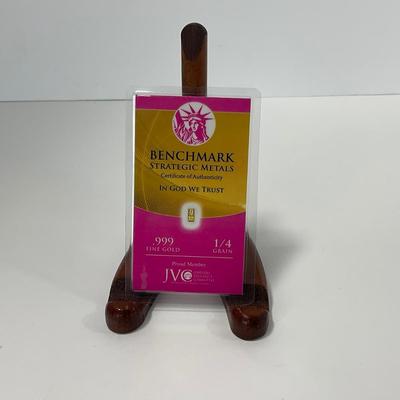 -289- CURRENCY | Benchmark Strategic Metal .999 Fine Gold Piece
