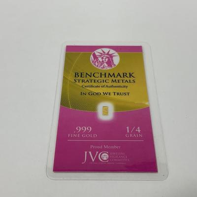 -290- CURRENCY | Benchmark Strategic Metal .999 Fine Gold Piece