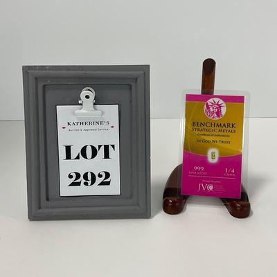 -292- CURRENCY | Benchmark Strategic Metal .999 Fine Gold Piece