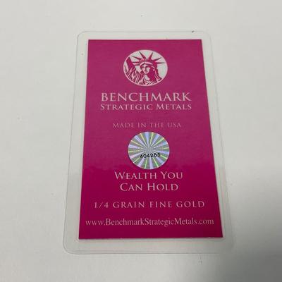 -292- CURRENCY | Benchmark Strategic Metal .999 Fine Gold Piece