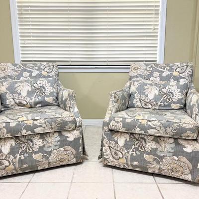 Pair of Swivel, Rocking  Accent Chair