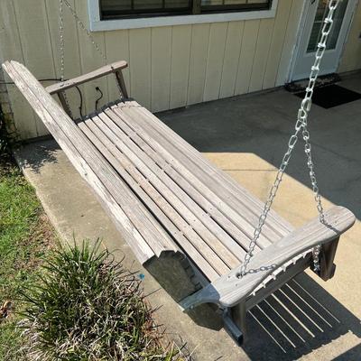 Wooden Porch Swing