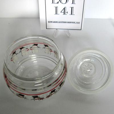 Christmas Snowman Theme Candy Jar