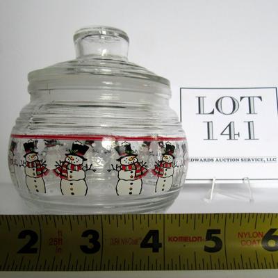 Christmas Snowman Theme Candy Jar