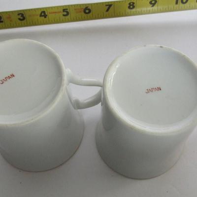 Two Older Santa Christmas Mugs, Made in Japan