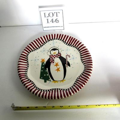 Christmas Ganz, Bella Casa Penguin Plate