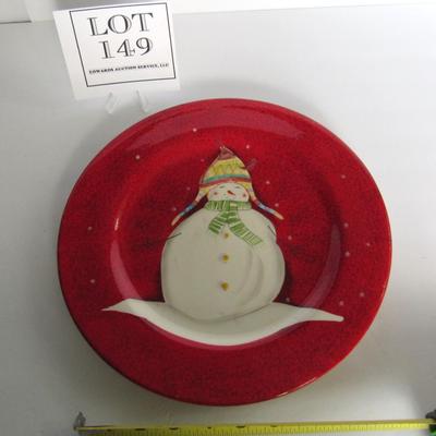 Large Snowman Christmas Serving Tray, Sakura