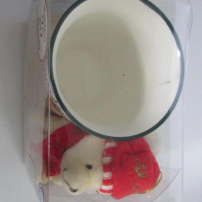 Vintage Pfaltzgraff Winterberry Large Mug and Stuffed Bear Set