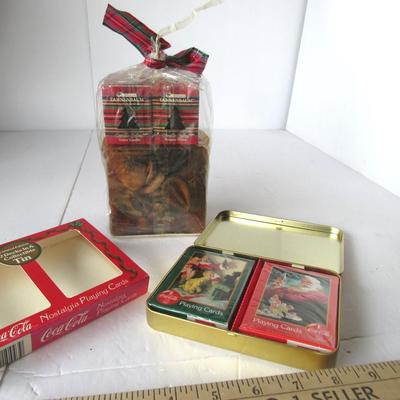 2 Older Coca Cola Tin Candy Containers, Coca Cola Cards in Tin, More, See all Photos