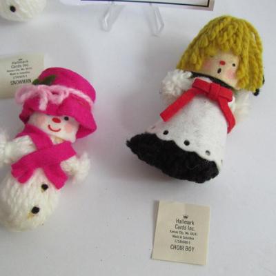 Vintage Cloth/Fabric Hallmark Christmas Ornaments With Tags