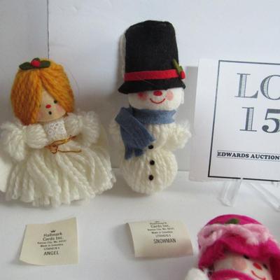 Vintage Cloth/Fabric Hallmark Christmas Ornaments With Tags