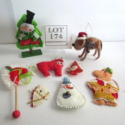 Older Felt Christmas Ornament Lot