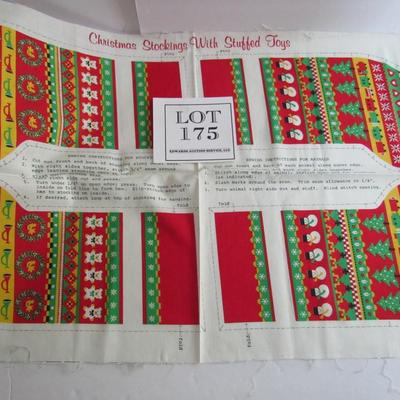 Older Printed Pattern For Christmas Stocking and Stuffed Dog
