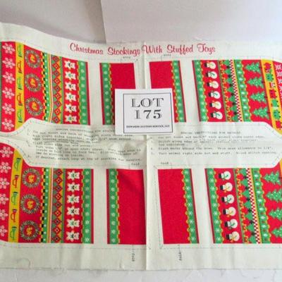 Older Printed Pattern For Christmas Stocking and Stuffed Dog