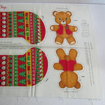 Older Printed Pattern For Christmas Stocking and Stuffed Dog