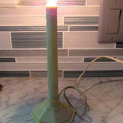 Vintage Sterling Electric Candle in Original Box, Nice Embossed Base