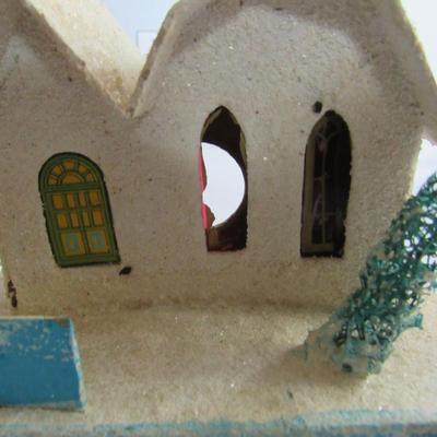 2 Vintage Christmas Village Putz Houses