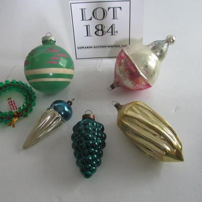 Vintage/Antique Glass Christmas Ornaments and Older Plastic One