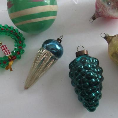 Vintage/Antique Glass Christmas Ornaments and Older Plastic One