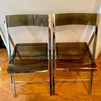 Two Acrylic folding Chairs