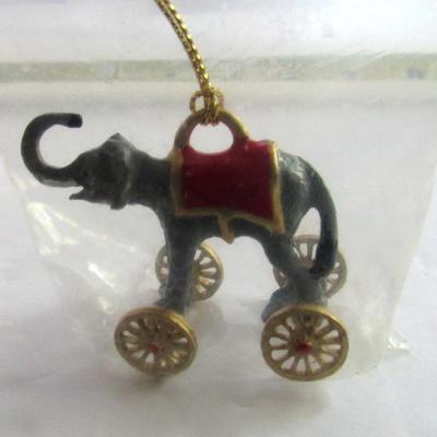 3 Older Metal Pull Toy Christmas Ornaments