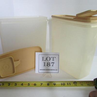 2 Vintage Tupperware Cereal Containers