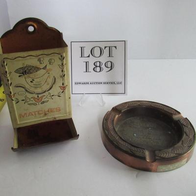 Old Match Holder and Ashtray
