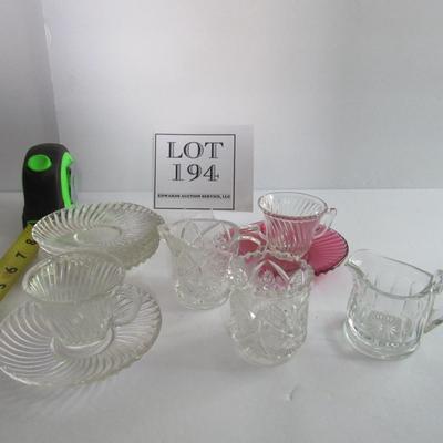 Child's Vintage Pressed Glass Dishes, Depression Glass Diana and Others