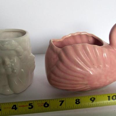 2 Vintage Pottery Planters