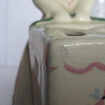 Vintage Pottery Planter, Girl