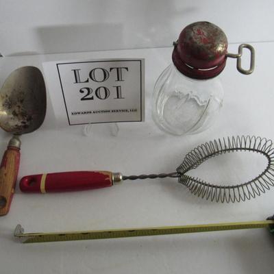 Lot of Vintage Kitchen Items, Grinder, Spoons