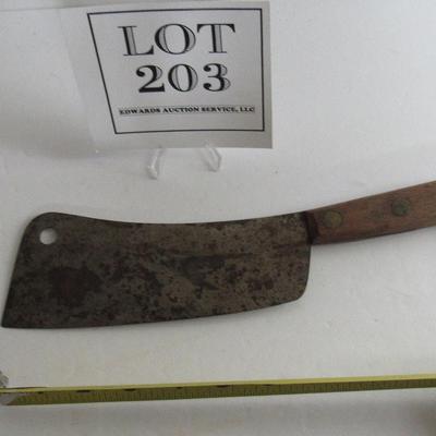 Old Metal and Wood Cleaver