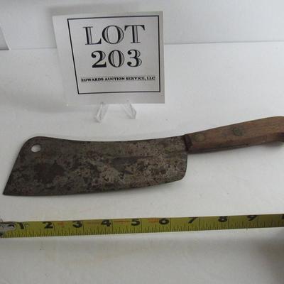 Old Metal and Wood Cleaver