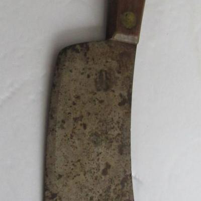 Old Metal and Wood Cleaver