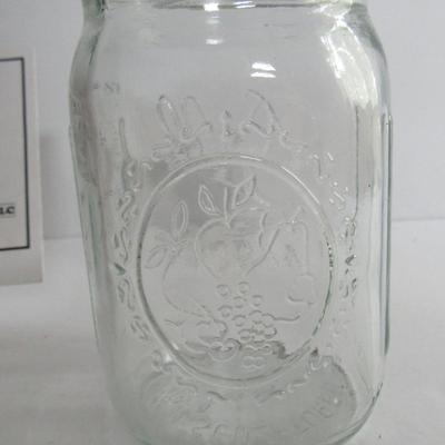 Embossed Ball Mason Jar, Lids and Funnel