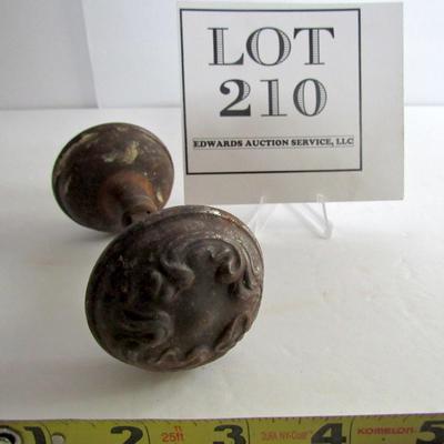 Antique Door Handle Fancy Trim