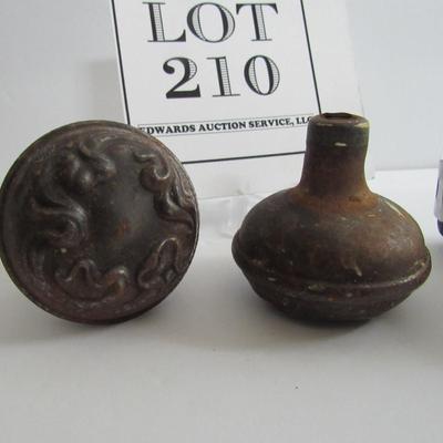 Antique Door Handle Fancy Trim
