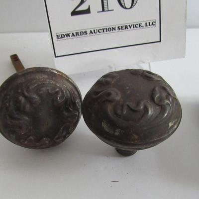 Antique Door Handle Fancy Trim