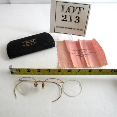 Antique Wire Frame Glasses in Case