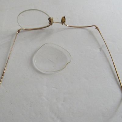 Antique Wire Frame Glasses in Case