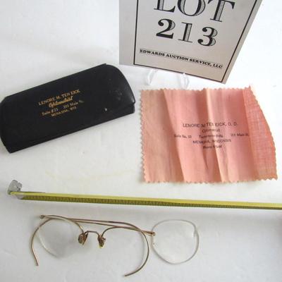 Antique Wire Frame Glasses in Case