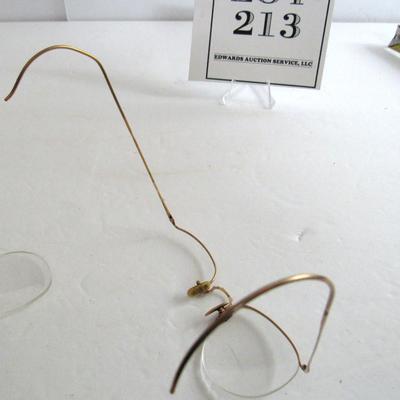 Antique Wire Frame Glasses in Case