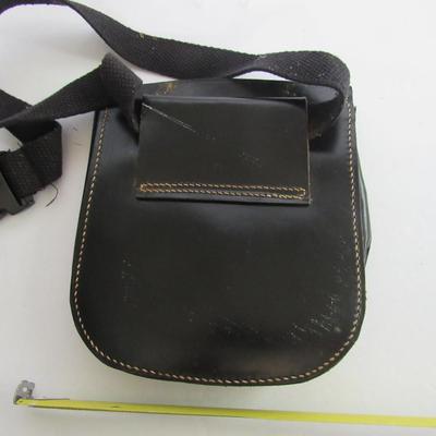 Older Hand Carved Leather Bag, FRED on Front