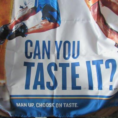 Lot 221:  Huge 36" x 68" Basketball/Miller Lite Beer Tent Flag, See All Photos