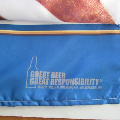 Lot 221:  Huge 36" x 68" Basketball/Miller Lite Beer Tent Flag, See All Photos