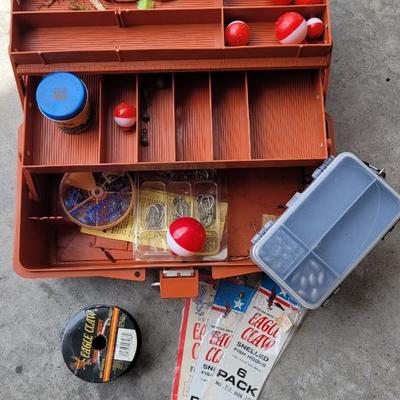 FENWICK Fishing Box filled with Tackle, Bobbers,  Fishing Line & More,