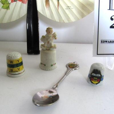 Fan, Spoon and Thimble Lot